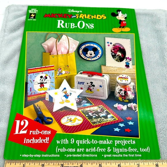 Disney Vintage Mickey Mouse & Friends (Saying’s) Transfer Stickers & Folder - Picture 1 of 9